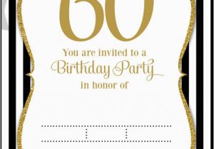 Black and White 60th Birthday Invitations Free Printable 60th Birthday Invitations Free Invitation