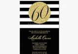 Black and White 60th Birthday Invitations Gold 60th Birthday Party Invitation Black and White