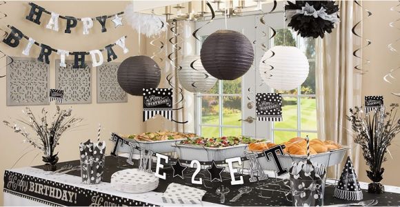 Black and White Decorations for Birthday Party Black White Birthday Party Supplies Party City