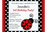 Black and White Polka Dot Birthday Invitations Red Ladybug Birthday Black and White Polka Dots