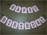 Black and White Striped Happy Birthday Banner Happy Birthday Banner Black and White