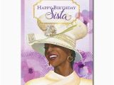 Black Birthday Cards for Her Happy Birthday Sista African American Birthday Card 7×5