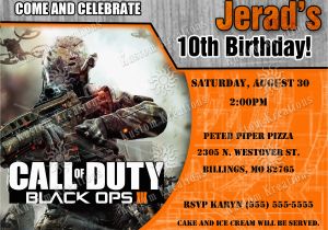 Black Ops Birthday Invitations Call Of Duty Black Ops 3 Birthday Invitation Kustom