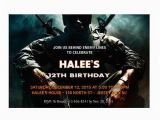Black Ops Birthday Invitations Call Of Duty Black Ops Personalized Birthday Party Invitations