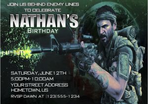 Black Ops Birthday Invitations Diy Call Of Duty Invitations Party Invitations Ideas