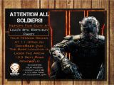 Black Ops Birthday Invitations Personalized Call Of Duty Black Ops 3 Birthday by thedigisloth