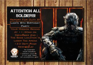 Black Ops Birthday Invitations Personalized Call Of Duty Black Ops 3 Birthday by thedigisloth