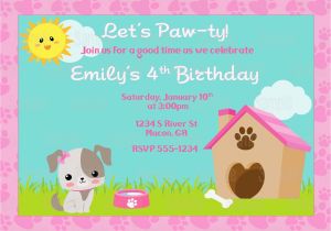 Blank Birthday Invitations to Print Printable Puppy Dog Birthday Party Invitation Plus Free Blank