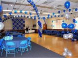 Blue and Silver Birthday Decorations Blue and Silver Balloon Fountain