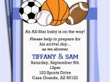 Boy Sports Birthday Invitations All Star Sports Invitation Printable or Printed with Free