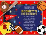 Boys Sports Birthday Invitations Sports themed Birthday Invitations Lijicinu 86b7c7f9eba6