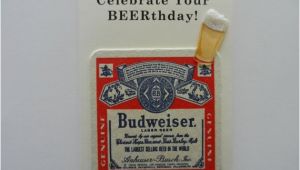 Budweiser Birthday Cards Budweiser Handmade Beer Birthday Greeting Card W Authentic