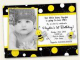 Bumble Bee Birthday Party Invitations Bumble Bee Birthday Invitations