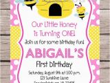 Bumble Bee Birthday Party Invitations Printable Pink Bumble Bee Birthday Party Invitation