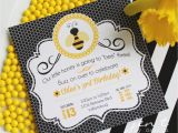 Bumblebee Birthday Invitations Bumble Bee Party Invitations