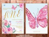 Butterfly First Birthday Invitations butterfly First Birthday Invitation butterflies 1st