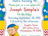 Caillou Birthday Party Invitations Love This Caillou Birthday Invitation Es4thbirthday