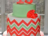 Cake for 13th Birthday Girl Hope 39 S Sweet Cakes Chevron Cake Hope 39 S Sweet Cakes