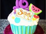 Cake for 16th Birthday Girl 16th Birthday Cupccake Cake for Girl with Purple 16 and