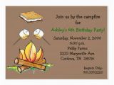 Campfire Birthday Party Invitations Smore Campfire Invitation Zazzle