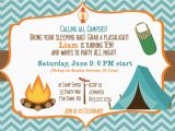 Camping Birthday Invites Camping Birthday Party Invitation Printable Camping Out Party