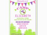 Camping Birthday Invites Camping Party Invitation Camping Birthday Invitation Digial