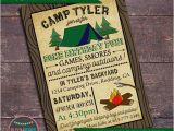 Camping Birthday Invites Camping Party Invitation Campout Party Invitation Printable