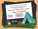 Camping Birthday Invites Camping Party Invitation