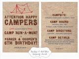 Camping themed Birthday Invitations 1000 Images About Backyard Camping Party On Pinterest