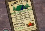 Campout Birthday Invitations Camping Party Invitation Campout Party Invitation Printable