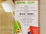 Campout Birthday Party Invitations 6 Best Images Of Free Printable Camp Font Free Summer