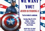 Captain America Birthday Party Invitations Captain America Birthday Party Invitation Ideas Bagvania