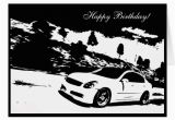 Car themed Birthday Cards G35 Sedan Car themed Birthday Card Zazzle