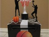 Card Box for Birthday Party Birthday Party Basketball Black White Card Box