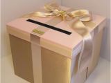 Card Box for Birthday Party Wedding Card Box Champagneblush Pink and Ivory by Bwithustudio