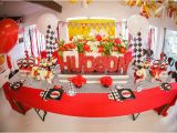 Cars Decorations for Birthday Parties Kara 39 S Party Ideas Race Car themed Birthday Party