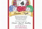 Casino themed Birthday Party Invitations Casino Birthday Invitations Paperstyle