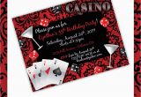 Casino themed Birthday Party Invitations Casino Party Invitations Casino Blush by