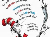 Cat In the Hat Birthday Party Invitations the Cat In the Hat Birthday Invitation Printable