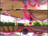 Ceiling Decorations for Birthday Party events Party Parties Pink Purple Garland Garlands Ceiling