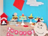 Charlie Brown Birthday Party Decorations Kara 39 S Party Ideas Peanuts Charlie Brown Birthday Party