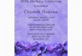 Cheap 80th Birthday Invitations Gt Discount Purple Hydrangeas 80th Birthday Party