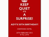 Cheap Surprise Birthday Invitations Keep Quiet It 39 S A Surprise Party Invitations Red White