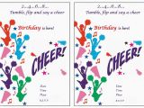 Cheerleading Birthday Invitations Cheerleading Birthday Invitations Birthday Printable