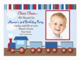 Choo Choo Train Birthday Party Invitations Choo Choo Train Photo Birthday Party Invitations Zazzle