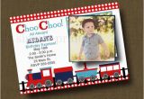 Choo Choo Train Birthday Party Invitations Items Similar to Choo Choo Train Birthday Invitation with