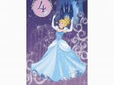 Cinderella Birthday Cards 4th Birthday Cinderella Disney Princess Birthday Card