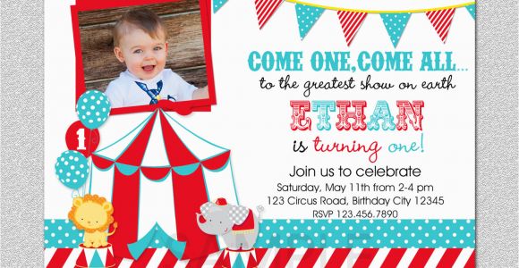 Circus 1st Birthday Invitations Circus Birthday Invitation 1st Birthday Circus Party