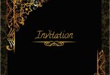 Classy Birthday Invitation Templates Elegant Golden Design Invitation Template Vector Free