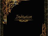 Classy Birthday Invitation Templates Elegant Golden Design Invitation Template Vector Free